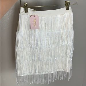 Fringe bandage skirt